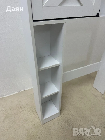 Шкаф за баня Costway над тоалетната с плъзгаща се врата и рафтове, снимка 8 - Шкафове - 53696568