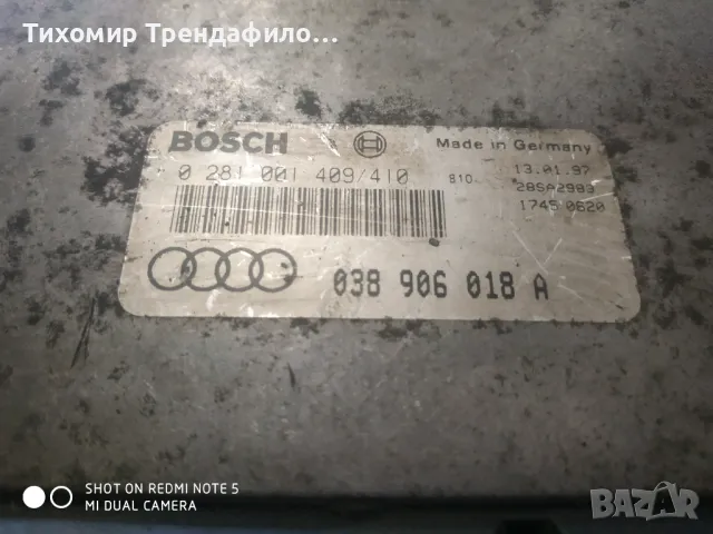 ECU Audi A3 1.9TDI 038906018A 0281001409 EDC15V5 AGR , 038 906 018A , 0 281 001 409, снимка 1 - Части - 46937641