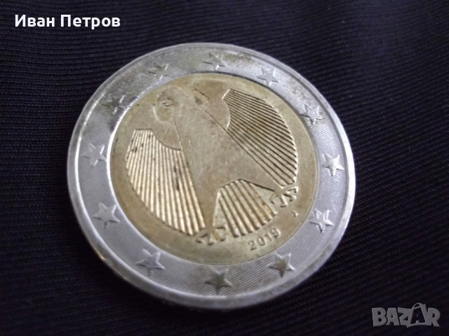 Супер рядка 2 евро монета 2019 Серия J (Германия), снимка 2 - Нумизматика и бонистика - 53661992