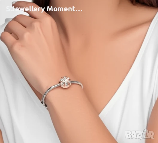 Пандора сребро 925 Pandora Rose Gold, снимка 3 - Гривни - 39915094