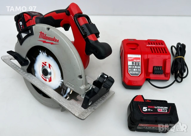 Milwaukee M18 BLCS66 - Акумулаторен безчетков циркуляр 2x18V 5.0Ah 2024г.