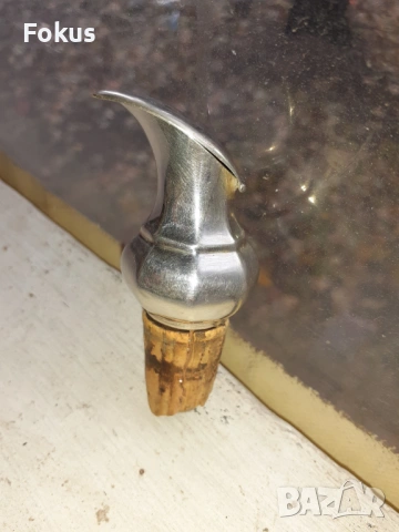 Стар антикварен дебело посребрен декантер за вино Арт Деко