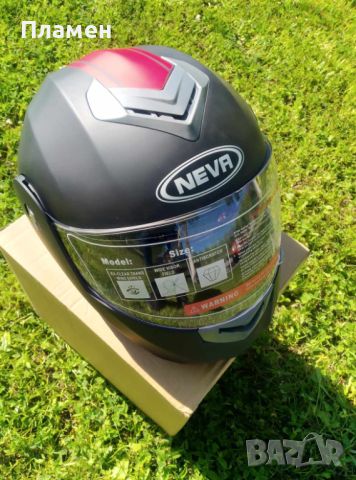 Каска за мотор шлем модуларна с визьор мотоциклетна NEVA, S,M,L,XL, снимка 6 - Аксесоари и консумативи - 44666653