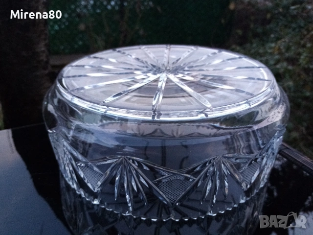 * Моника * - голяма кристална купа, снимка 6 - Антикварни и старинни предмети - 53714362
