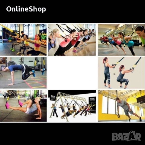 Комплект за функционални тренировки TRX, Упражнения за съпротива, снимка 10 - Фитнес уреди - 52181494