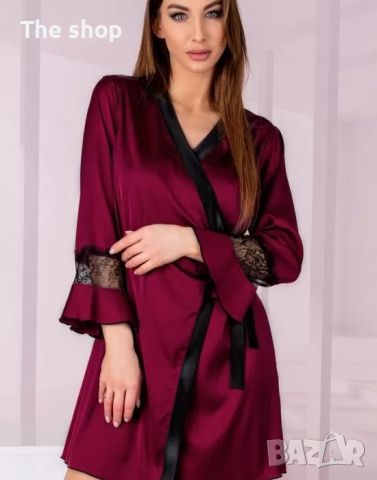 Дамски халат в цвят бордо Sussean LivCo Corsetti Fashion (008), снимка 1 - Бельо - 46372524
