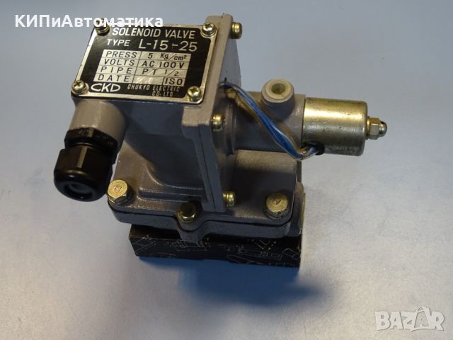 магнет вентил пневматичен CHUKYO Electric L-15-25 solenoid valve 100VAC, снимка 7 - Резервни части за машини - 45144226