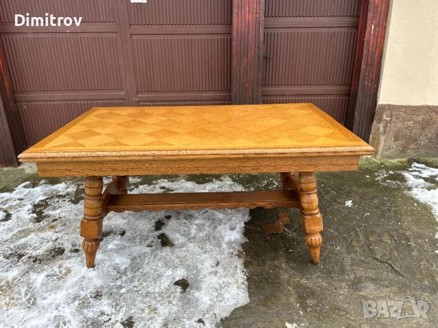 Разтегателна трапезна маса – класически стил, снимка 2 - Маси - 53959190