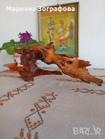 Авторски скулптури 7 бр., - пластика от дърво, ръчна изработка, уникати, 1987-1988 г., снимка 4 - Антикварни и старинни предмети - 47820573