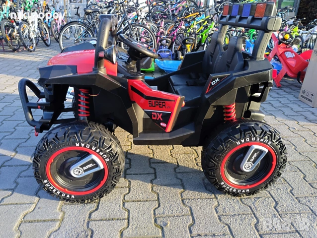X двуместен акумулаторен джип BEAST 4x4 червен, снимка 7 - Детски велосипеди, триколки и коли - 53569507