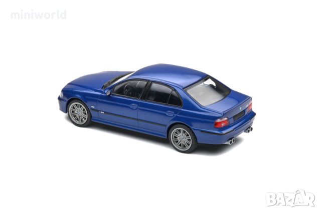 BMW M5 E39 2000 - мащаб 1:43 на Solido моделът е нов в PVC дисплей-кейс, снимка 7 - Колекции - 42718667