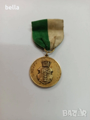 Рядък шведски кралски медал – сребро с позлата, MJV 1957