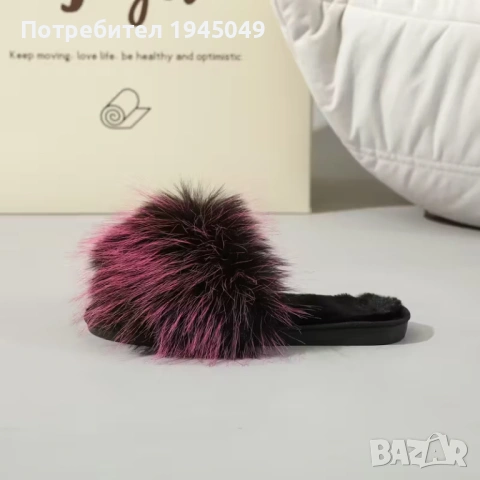 Дамски космати чехли за вътре - вън, снимка 3 - Чехли - 53921122