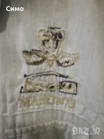 МASON'S - Ленена Мъжка Риза Къс Ръкав, снимка 4 - Ризи - 53201937