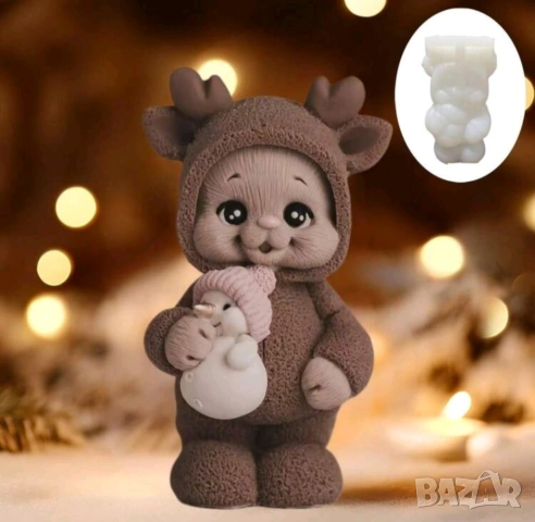 Молд еленче със снежен човек , снимка 3 - Форми - 54226266