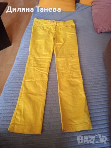 Летен жълт панталон, снимка 1 - Панталони - 45495438