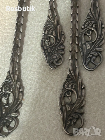 Антикварен посребрен лот от прибори , снимка 4 - Антикварни и старинни предмети - 53429570