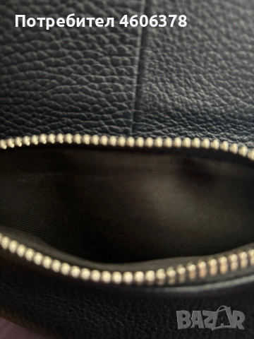 Синя раница ест кожа много удобна без забележки, снимка 3 - Раници - 53771613