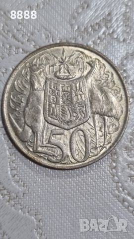 Сребърна монета 50 cents 1966 Elizabet II , снимка 2 - Нумизматика и бонистика - 45686652