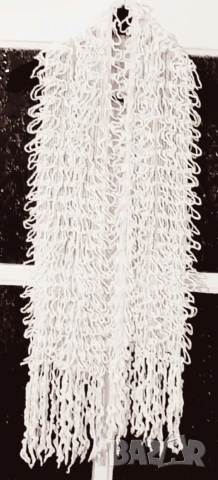 Унисекс,,нежен и ефектен ,рошав шал и Много дълъг ,Мек,черен шал, снимка 11 - Шалове - 53217227