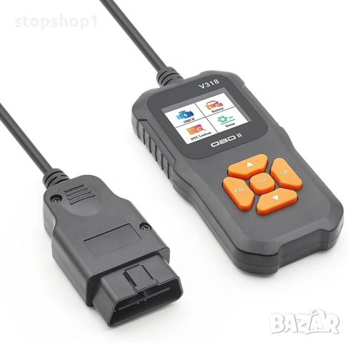 V318 OBD2 автомобилен скенер, поддръжка на 10 езика и 9 протокола, OBDII автомобилен диагностичен ин, снимка 2 - Аксесоари и консумативи - 54082173
