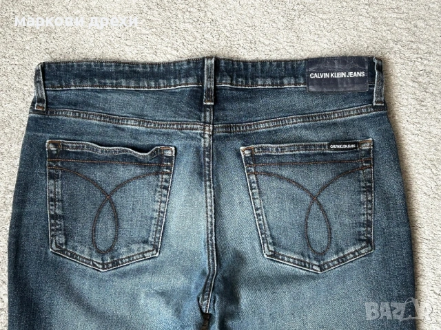 Calvin Klein Jeans Slim Fit - dark-blue denim 34, снимка 6 - Дънки - 54101722