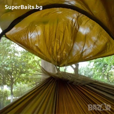 Олекотен хамак с мрежа против насекоми и навес, снимка 11 - Къмпинг мебели - 51338473