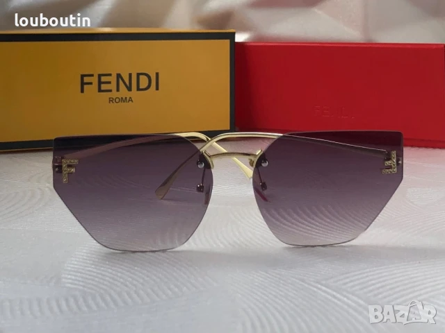 Fendi Дамски слънчеви очила осмоъгълни котка черни кафяви сини, снимка 10 - Слънчеви и диоптрични очила - 50741777