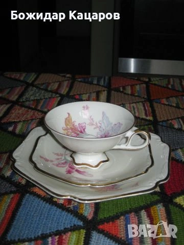 Перфектен троен сет от стар баварски порцелан. Цена 10 евро.Пращам по Еконт.