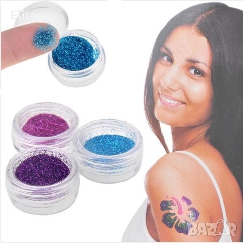 Комплект за татуировка Shimmer glitter tattoos TV271, снимка 2 - Други - 52889109