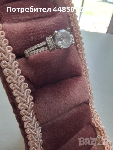 ДАМСКИ ЗЛАТЕН ПРЪСТЕН БЯЛО ЗЛАТО 14К., снимка 3 - Пръстени - 50857023