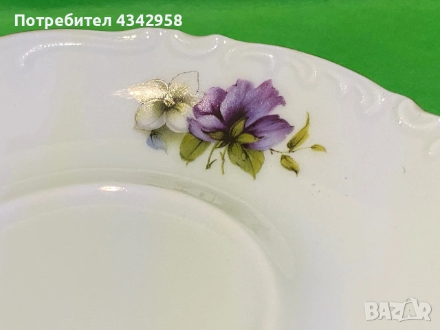 Винтидж порцеланова чаша с чинийка Vohenstrauss Johann Seltmann Bavaria Germany., снимка 9 - Антикварни и старинни предмети - 53380957