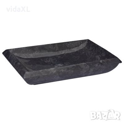 vidaXL Черна мивка, 50x35x10 см, мрамор(SKU:149166, снимка 1 - Мивки - 45748031