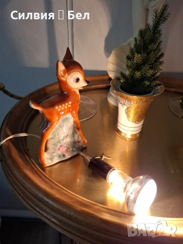 Vintage Goebel Малка лампа , снимка 4 - Настолни лампи - 51893461