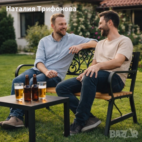 Елегантна градинска пейка GARDEN LINE – здрава болтова конструкция, снимка 2 - Градински мебели, декорация  - 54173312