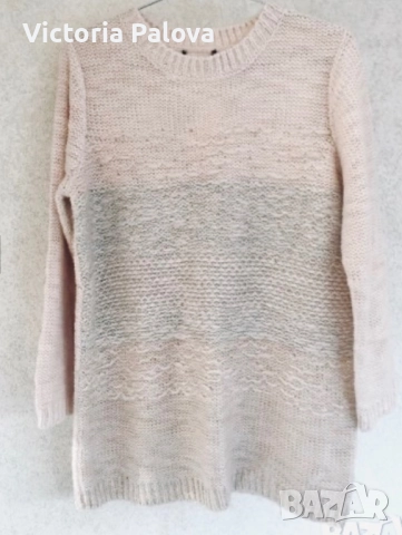 Скандинавско ръчно плетиво - нежен пуловер с фин люрекс, снимка 11 - Блузи с дълъг ръкав и пуловери - 52486708