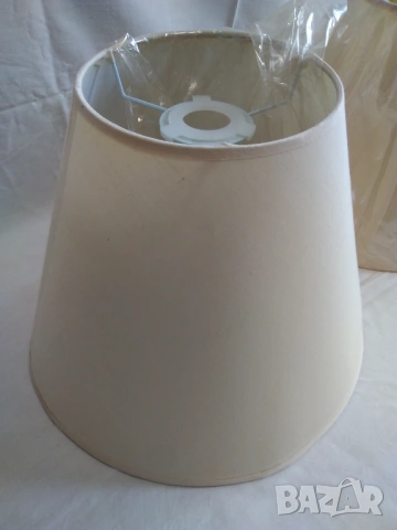 Продавам два броя текстилни абажури за таванна лампа., снимка 2 - Лампи за таван - 53510540