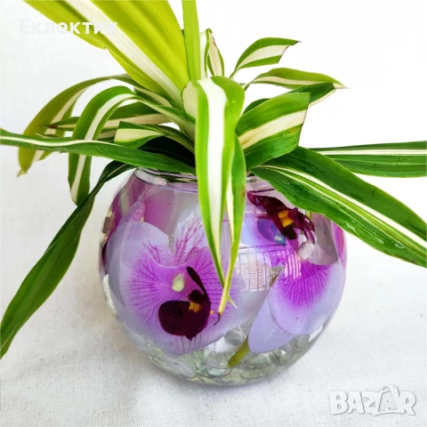 Мултифунционален стъклен декоративен съд; Орхидеи в смола., снимка 10 - Декорация за дома - 50759478