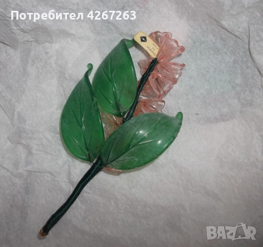 Великолепен розов хиацинт/зюмбюл на Мурано, Artifex Vitri., снимка 3 - Статуетки - 52502094