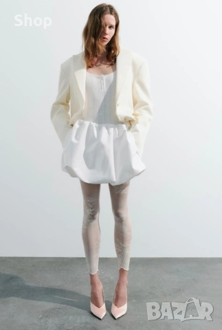 👡 Сатенени обувки на ток на Zara 👛, снимка 5 - Дамски обувки на ток - 53773100