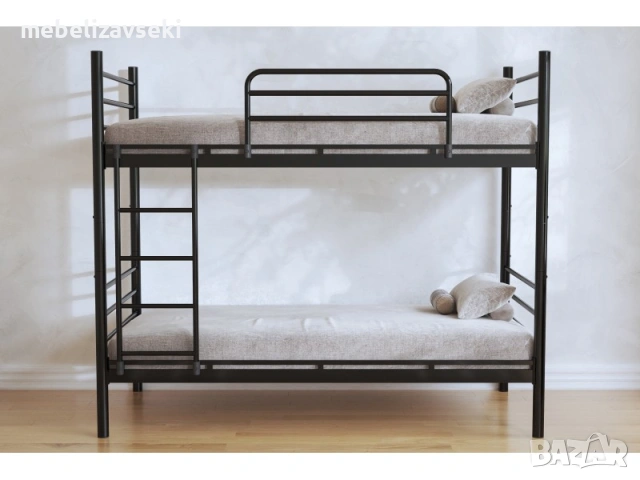 Ново! Двуетажно метално легло Фано DAMLA + 2 матрака, снимка 4 - Спални и легла - 53807231