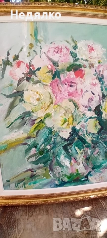 Стара картина,Фриц Фрьолих,масло на фазер, снимка 7 - Антикварни и старинни предмети - 54224755