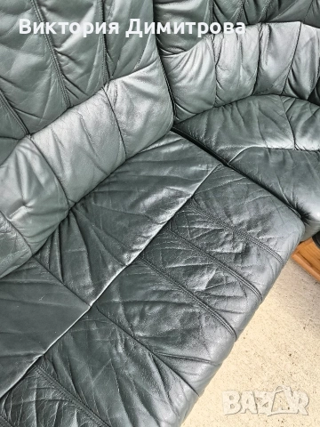 Ъглов диван - Естествена кожа , снимка 8 - Дивани и мека мебел - 53851796