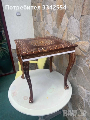 МАСА МАСИЧКА ЧИПЪНДЕЙЛ ИНТАРЗИЯ, снимка 3 - Антикварни и старинни предмети - 51299431