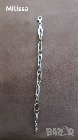 Сребърна гривна, снимка 2 - Гривни - 53221288