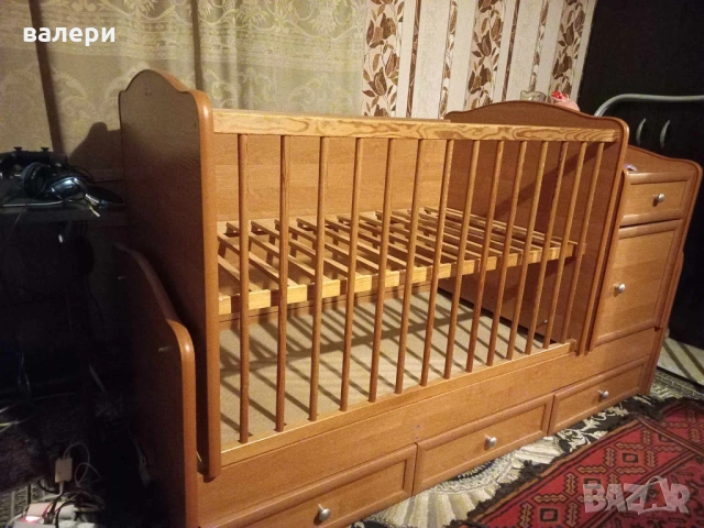 Бебешка кошара, бебешко легло с механизъм за люлеене, снимка 2 - Кошарки - 53870740