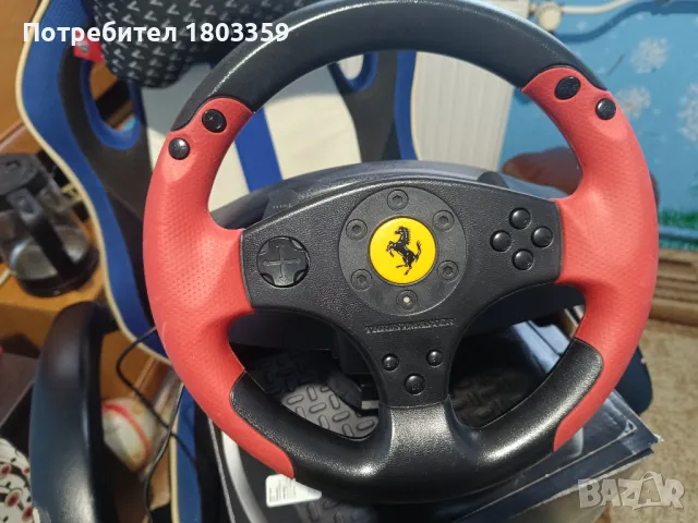 Волан THRUSTMASTER Ferrari Red Legend Edition за PC или PS3, снимка 3 - Джойстици и геймпадове - 49031502