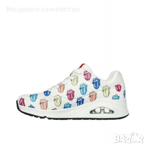 Дамски обувки SKECHERS Uno Say It Loud Shoes White/Multi, снимка 4 - Маратонки - 46620209