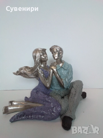 статуетка влюбени-2 цвятя-17см. , снимка 2 - Статуетки - 51763789