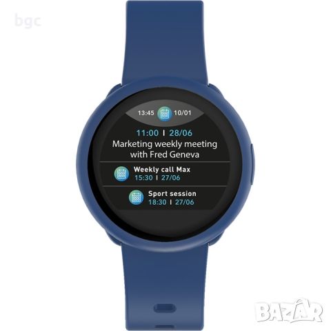 Часовник smartwatch MyKronoz ZeRound 3 Lite, Водоустойчивост IP67, Optical HR, Blue Marine - 24 месе, снимка 6 - Смарт часовници - 46456127